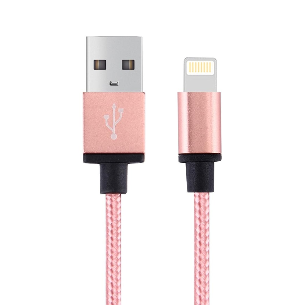Braided 8 Pin USB Charging Cable 1M Metal Head Fast Sync Data Charger For IPhone And IPad 2