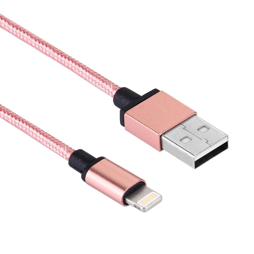 Braided 8 Pin USB Charging Cable 1M Metal Head Fast Sync Data Charger For IPhone And IPad 3