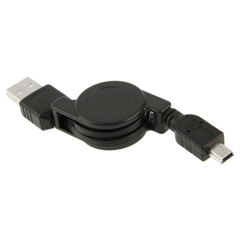 Retractable Mini USB 2.0 Charging & Data Sync Cable for Motorola V3, MP3 Players, GPS and Cameras