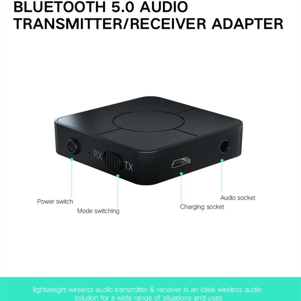 KN326 Bluetooth 5.0 Audio Receiver Transmitter for TV Car Stereo and Wireless Headphones