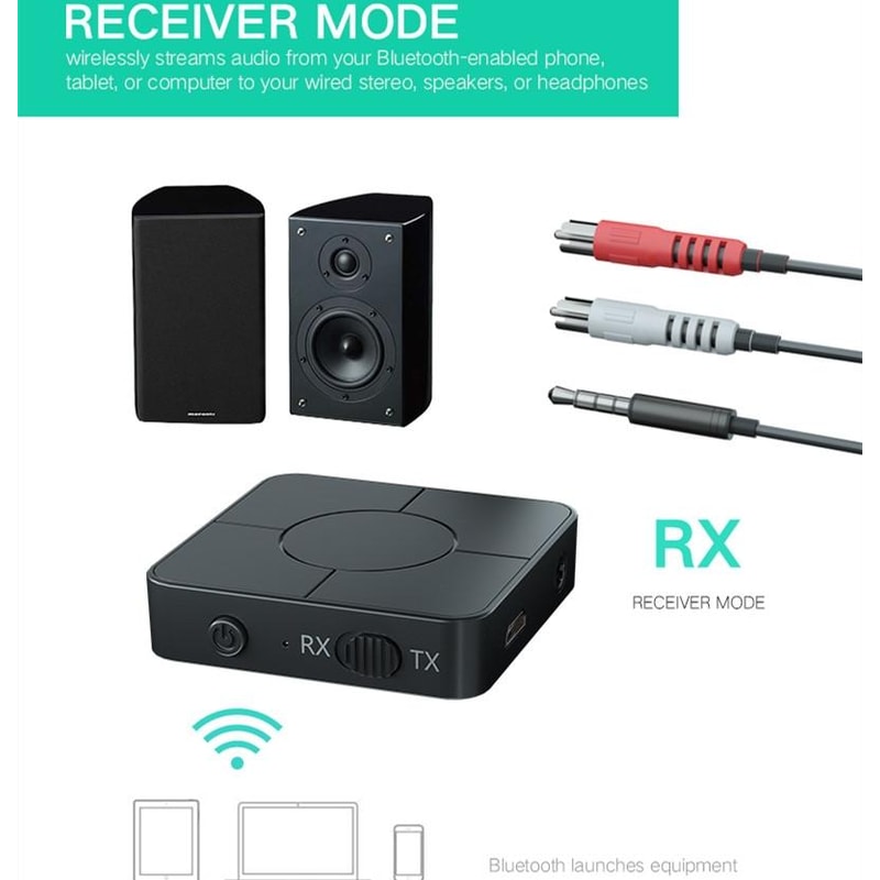 KN326 Bluetooth 5.0 Audio Receiver Transmitter for TV Car Stereo and Wireless Headphones
