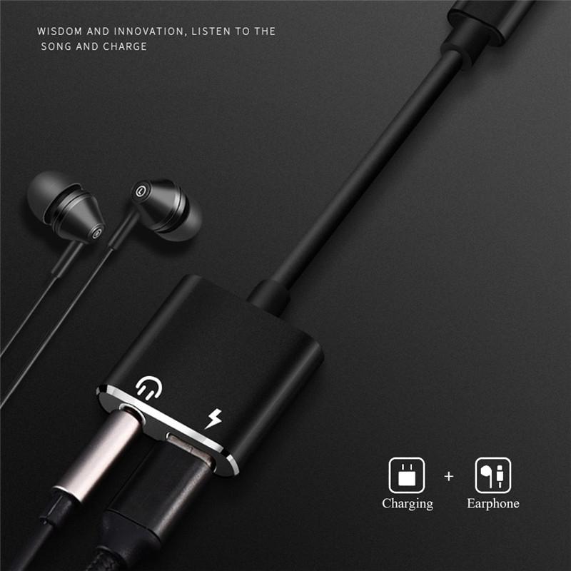 2-in-1 USB-C to 3.5mm Audio Adapter with Fast Charging and Call Support