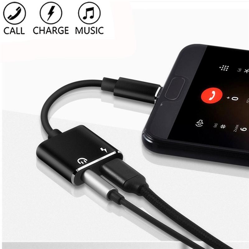 2-in-1 USB-C to 3.5mm Audio Adapter with Fast Charging and Call Support