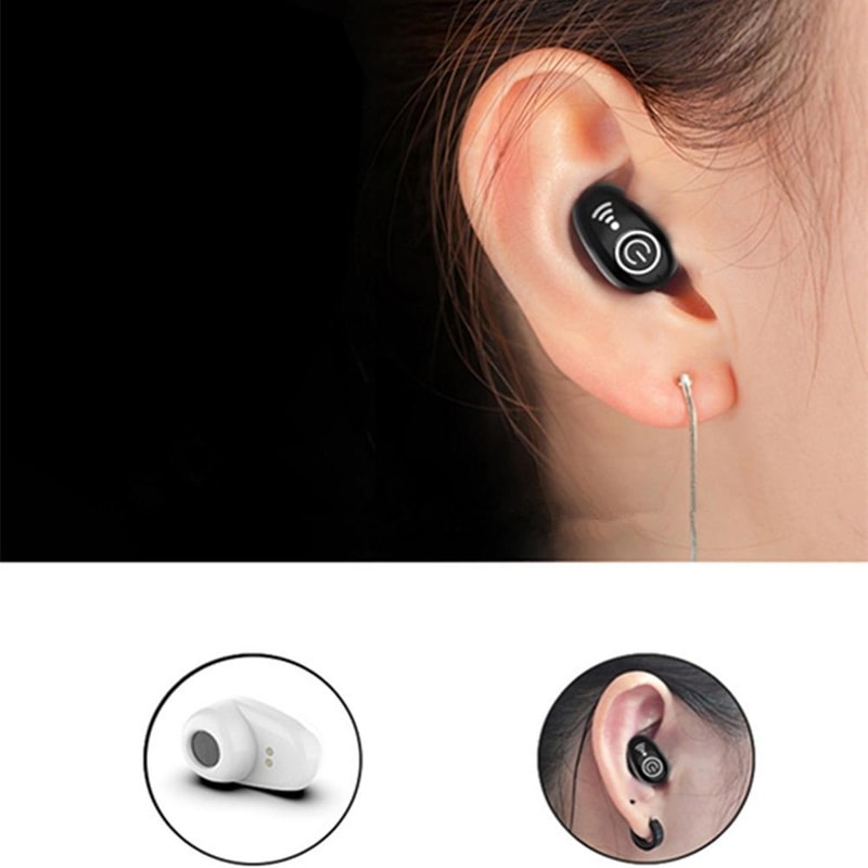 S650 Mini Invisible Bluetooth Earbud with Microphone for Calls, Driving and Sports