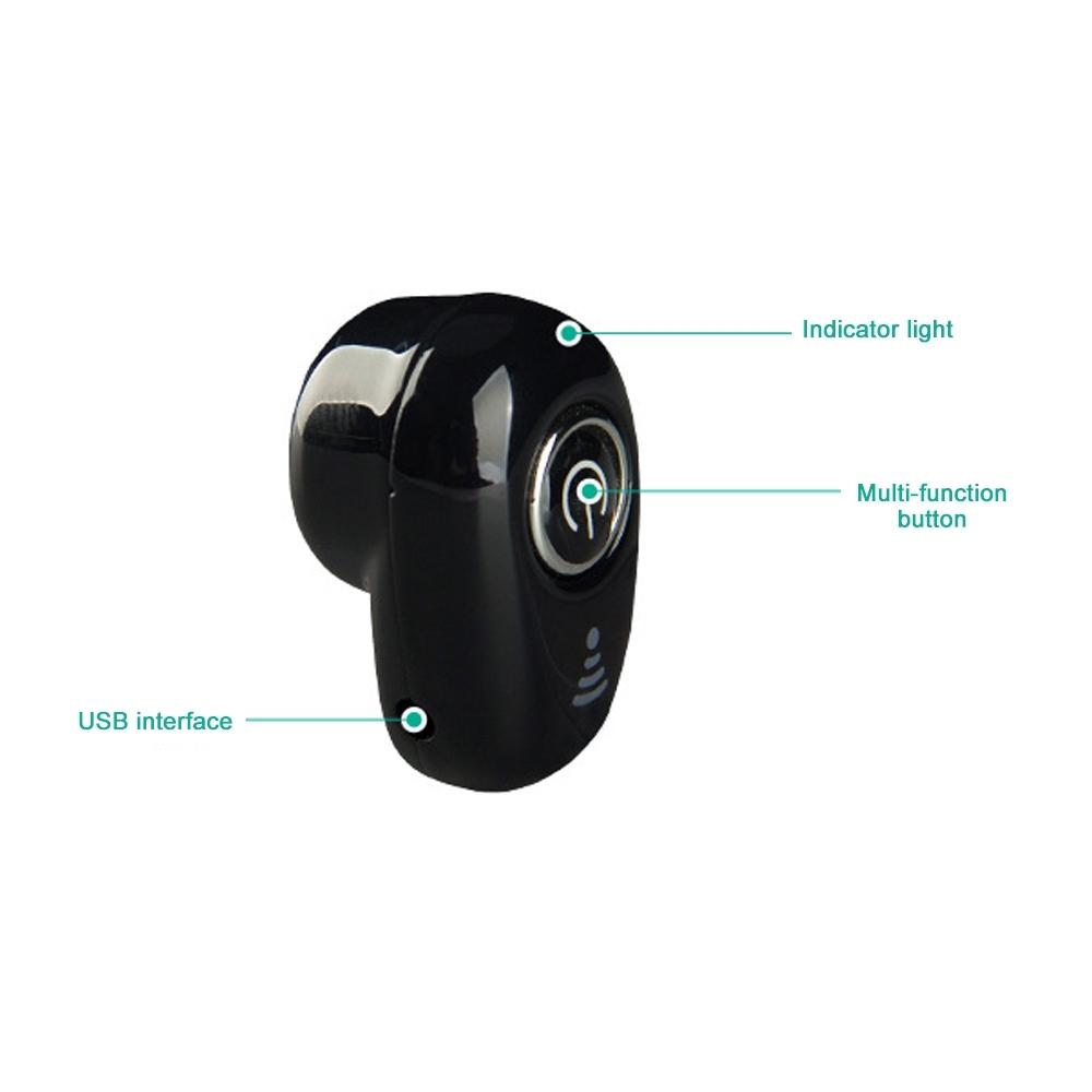 S650 Mini Invisible Bluetooth Earbud with Microphone for Calls, Driving and Sports