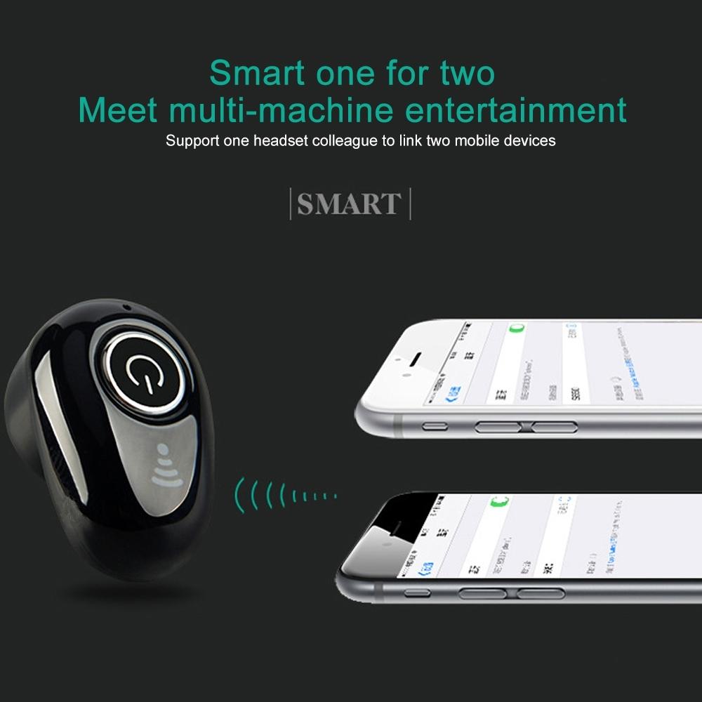 S650 Mini Invisible Bluetooth Earbud with Microphone for Calls, Driving and Sports