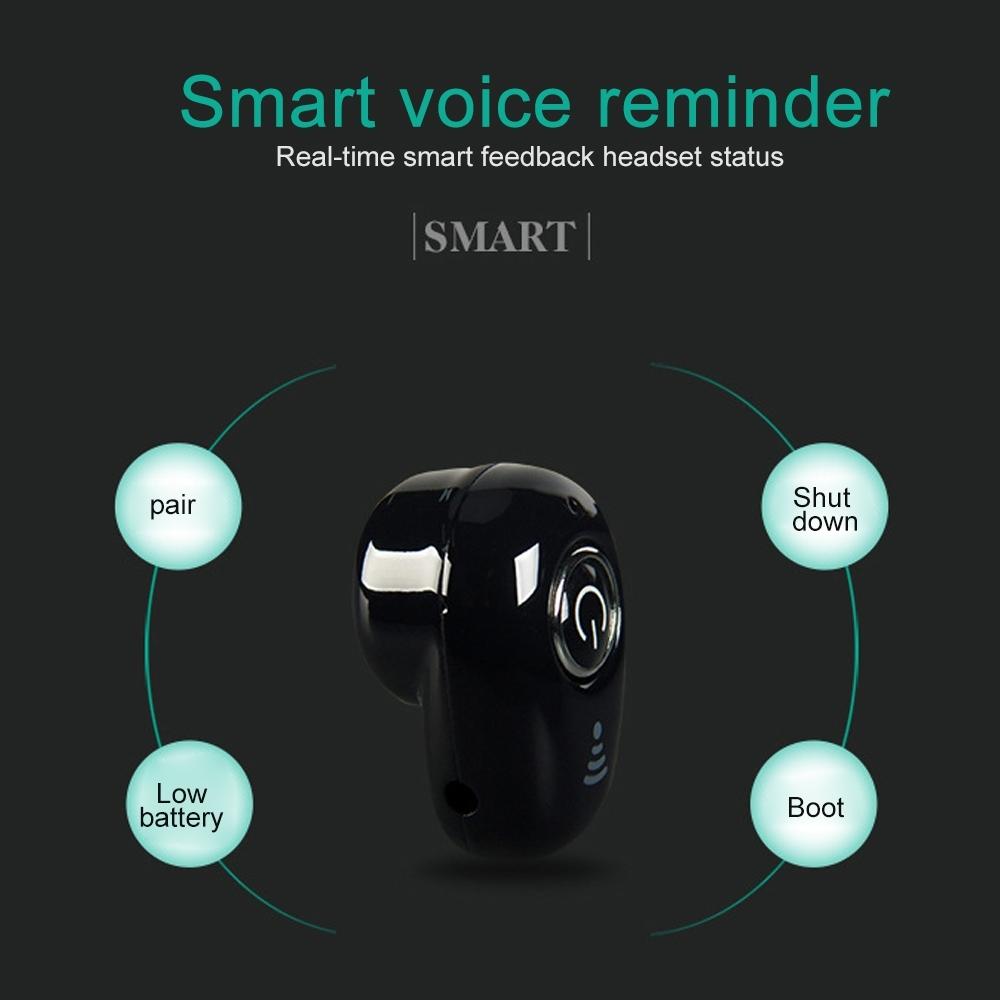 S650 Mini Invisible Bluetooth Earbud with Microphone for Calls, Driving and Sports