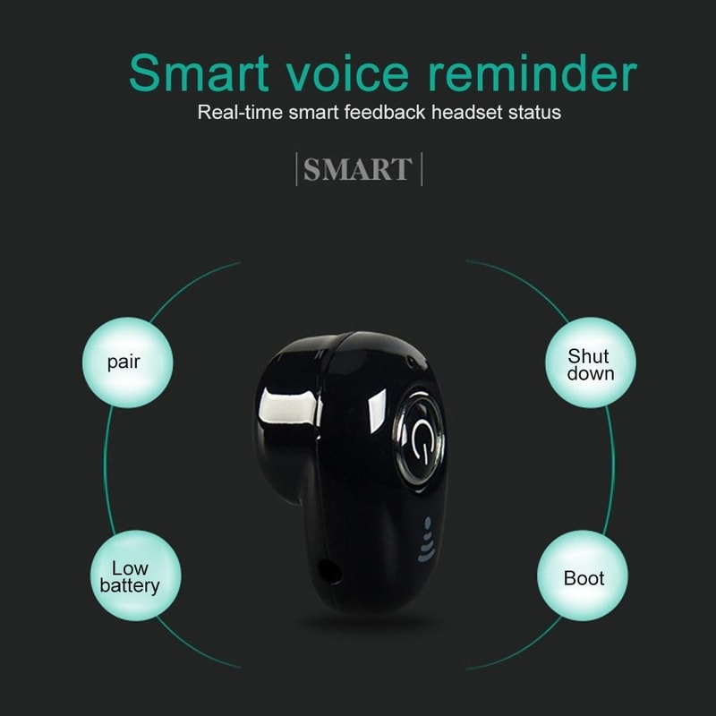 S650 Mini Invisible Bluetooth Earbud with Microphone for Calls, Driving and Sports