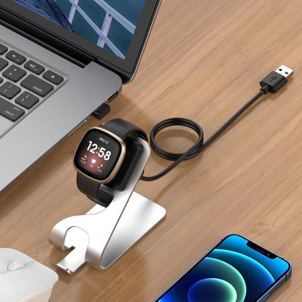 Magnetic Fast Charging Cable Dock for Fitbit Versa 4, Versa 3, Sense 2 & Sense Smartwatch