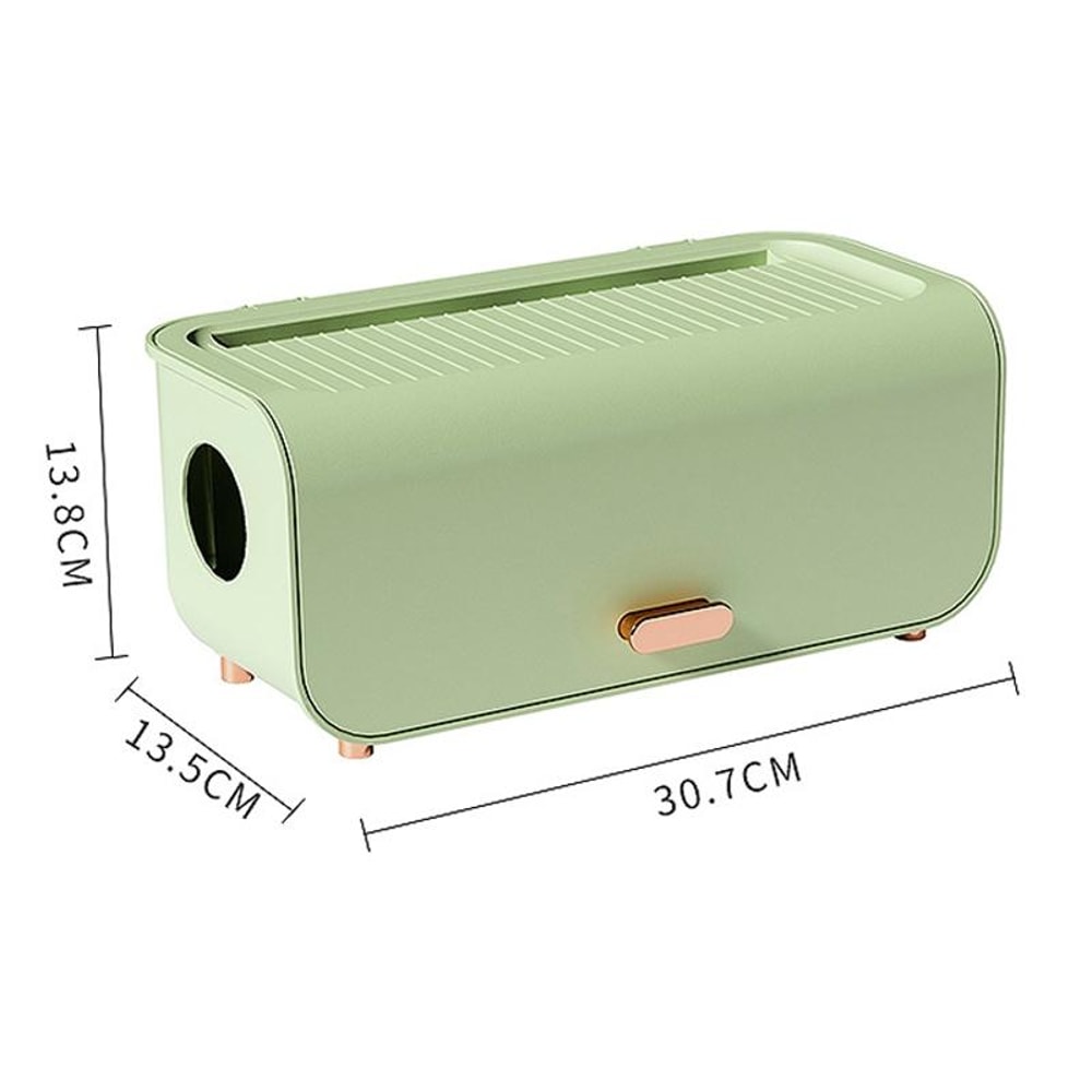 Desktop Cable Management Box Power Strip Storage Box Desk Cable Organizer Dustproof Cover