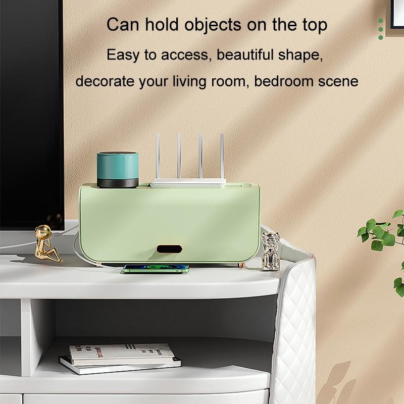 Desktop Cable Management Box Power Strip Storage Box Desk Cable Organizer Dustproof Cover