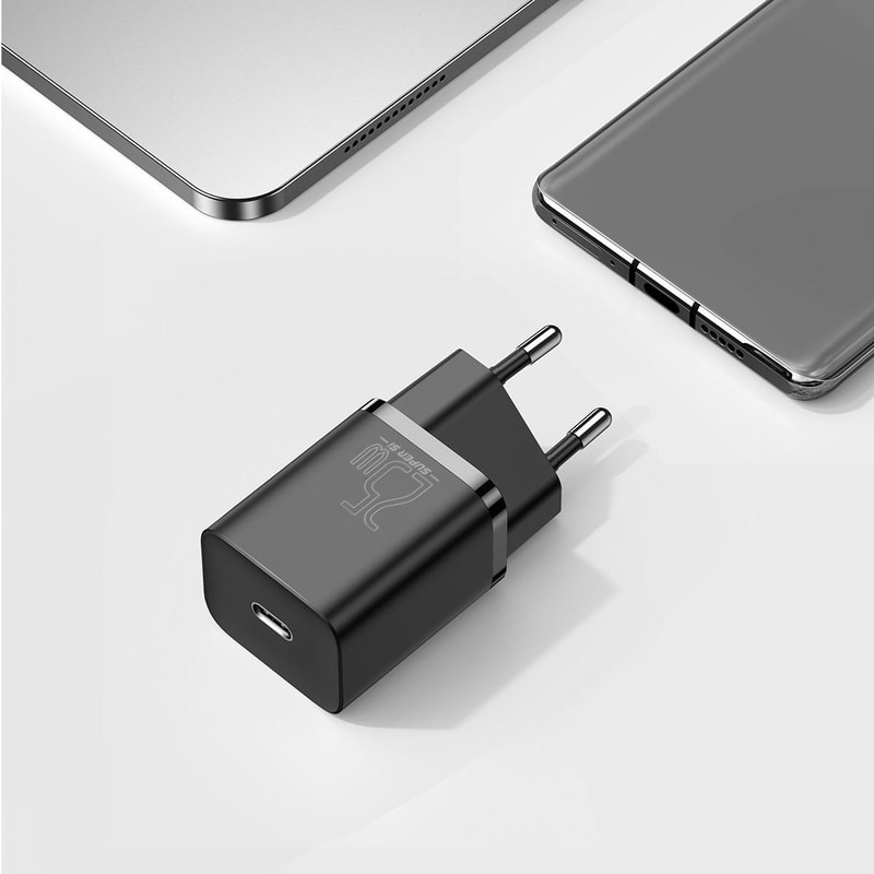 Baseus Super Si 25W USB-C Fast Charger with Type-C to Type-C Cable