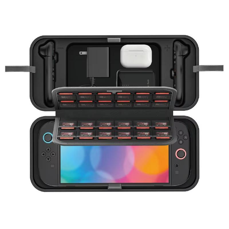 OIVO Nintendo Switch 2 Carrying Case with Stand EVA Travel Case 24 Game Card Slots