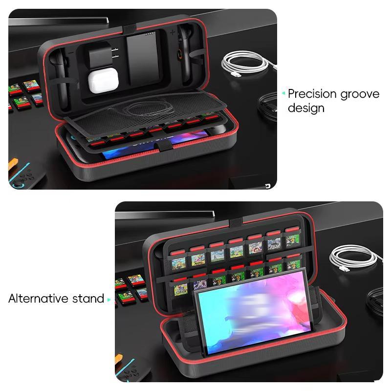 OIVO Nintendo Switch 2 Carrying Case with Stand EVA Travel Case 24 Game Card Slots