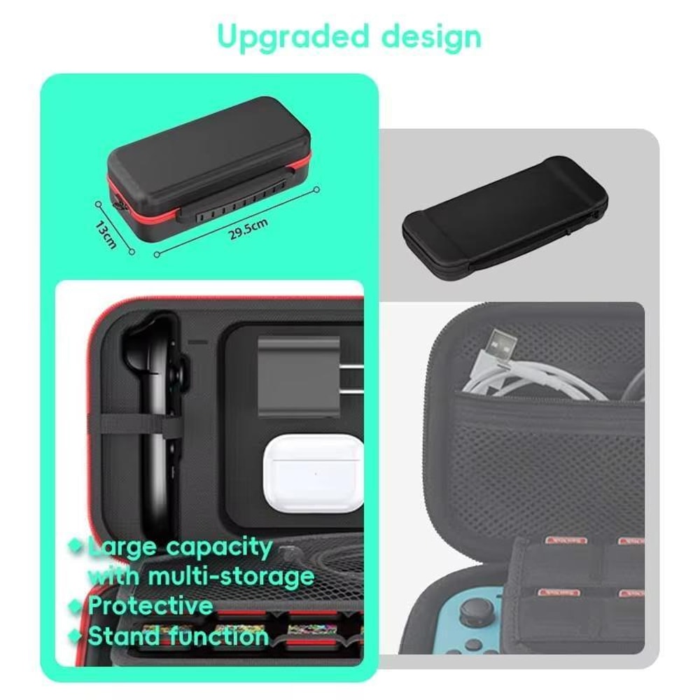 OIVO Nintendo Switch 2 Carrying Case with Stand EVA Travel Case 24 Game Card Slots