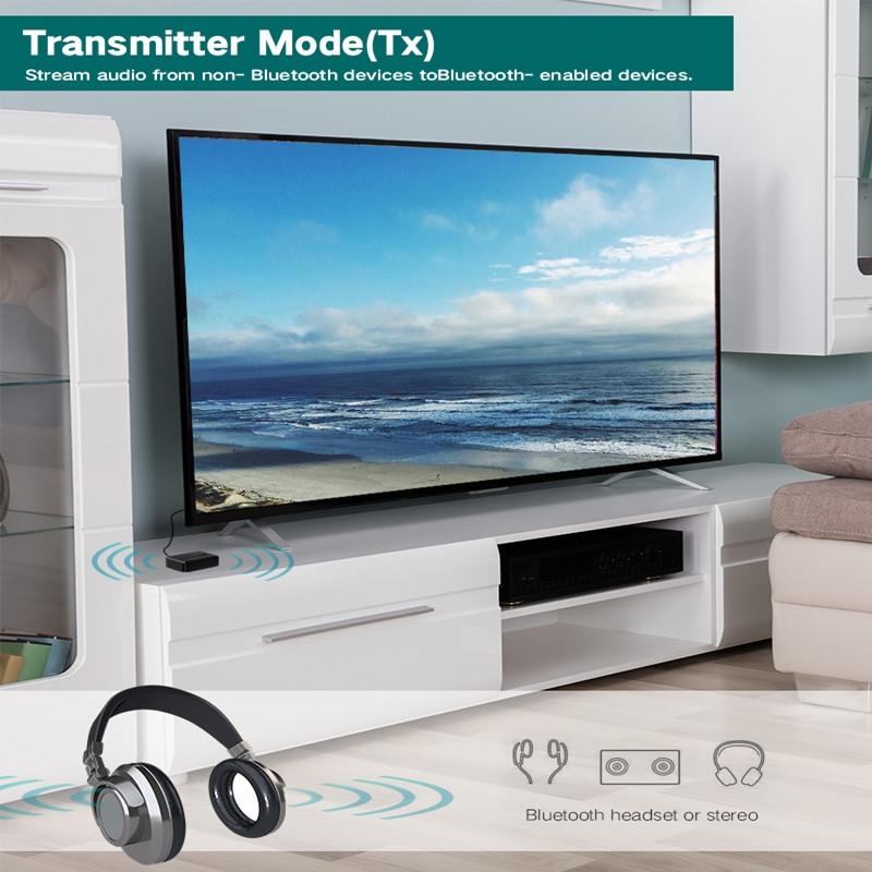 RT01 Bluetooth 5.0 Audio Adapter 2-in-1 Receiver & Transmitter for Car and Home Hands-Free Streaming