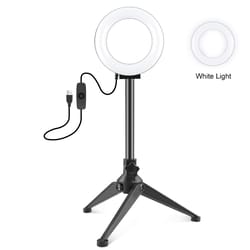 usb ring light with tripod stand for selfie video and vlogging