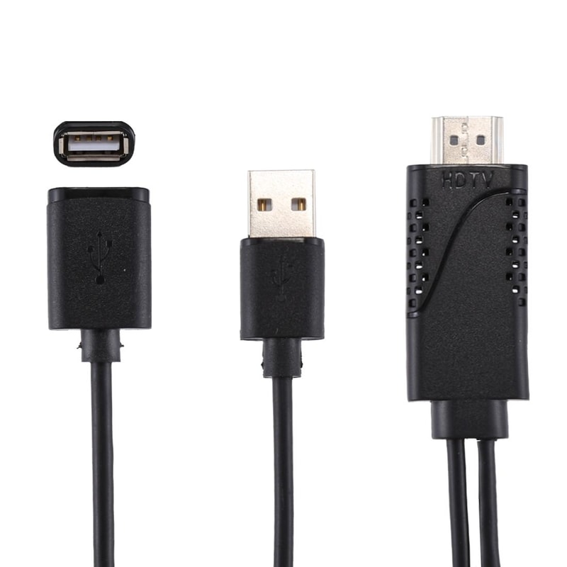 1080P HDMI adapter cable for Phone to TV Screen Mirroring USB Powered AV Converter