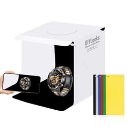 portable led photo light box studio kit with backdrops for product photography 20cm foldable shooting tent