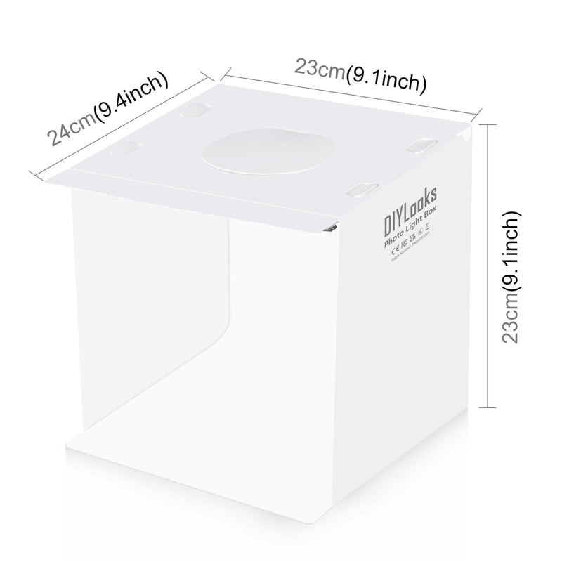 Portable LED Photo Light Box Studio Kit with Backdrops for Product Photography 20cm Foldable Shooting Tent