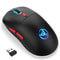 HXSJ T20 Rechargeable Wireless Mouse 3600 DPI Ergonomic Gaming Mouse with RGB Lighting