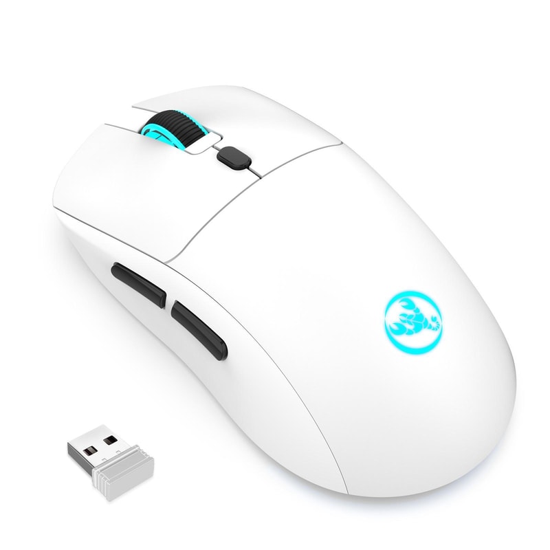 HXSJ T20 Rechargeable Wireless Mouse 3600 DPI Ergonomic Gaming Mouse with RGB Lighting