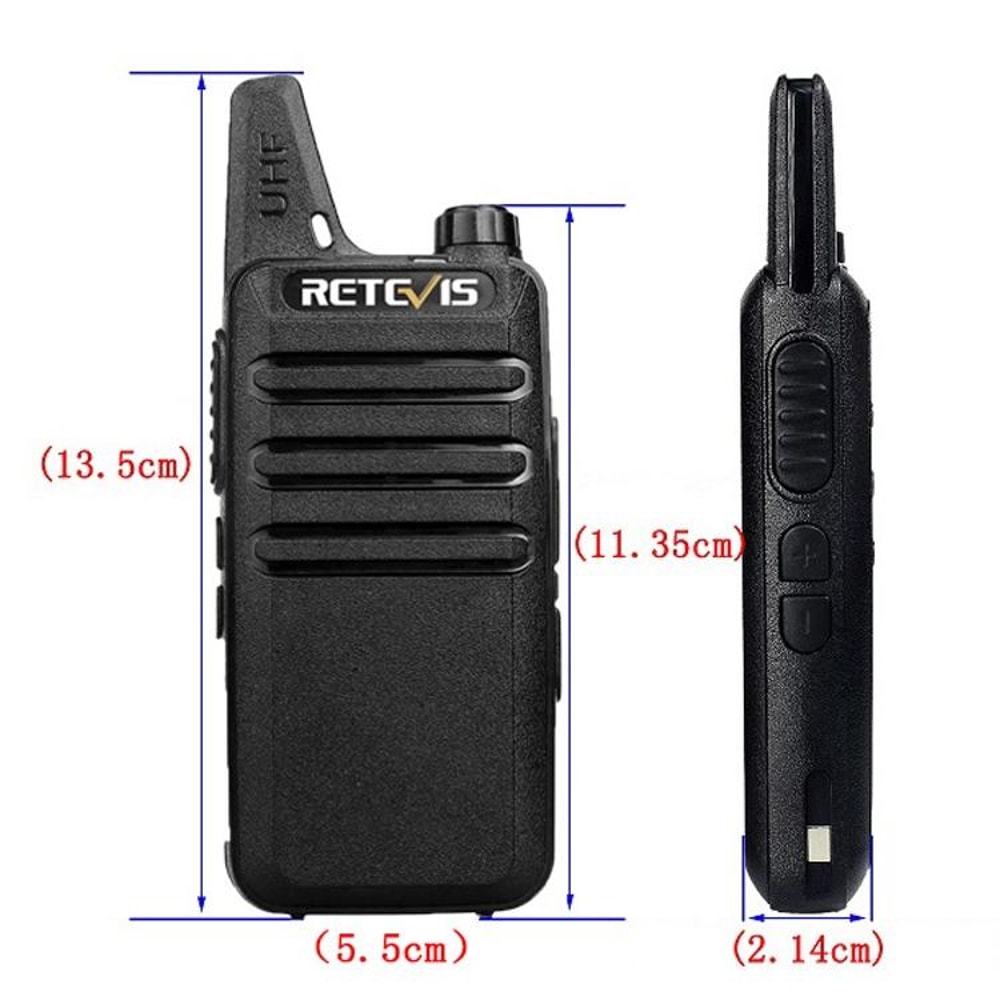 RT22 Mini Walkie Talkie Long Range Two Way Radio for Hotel Security and Team Communication