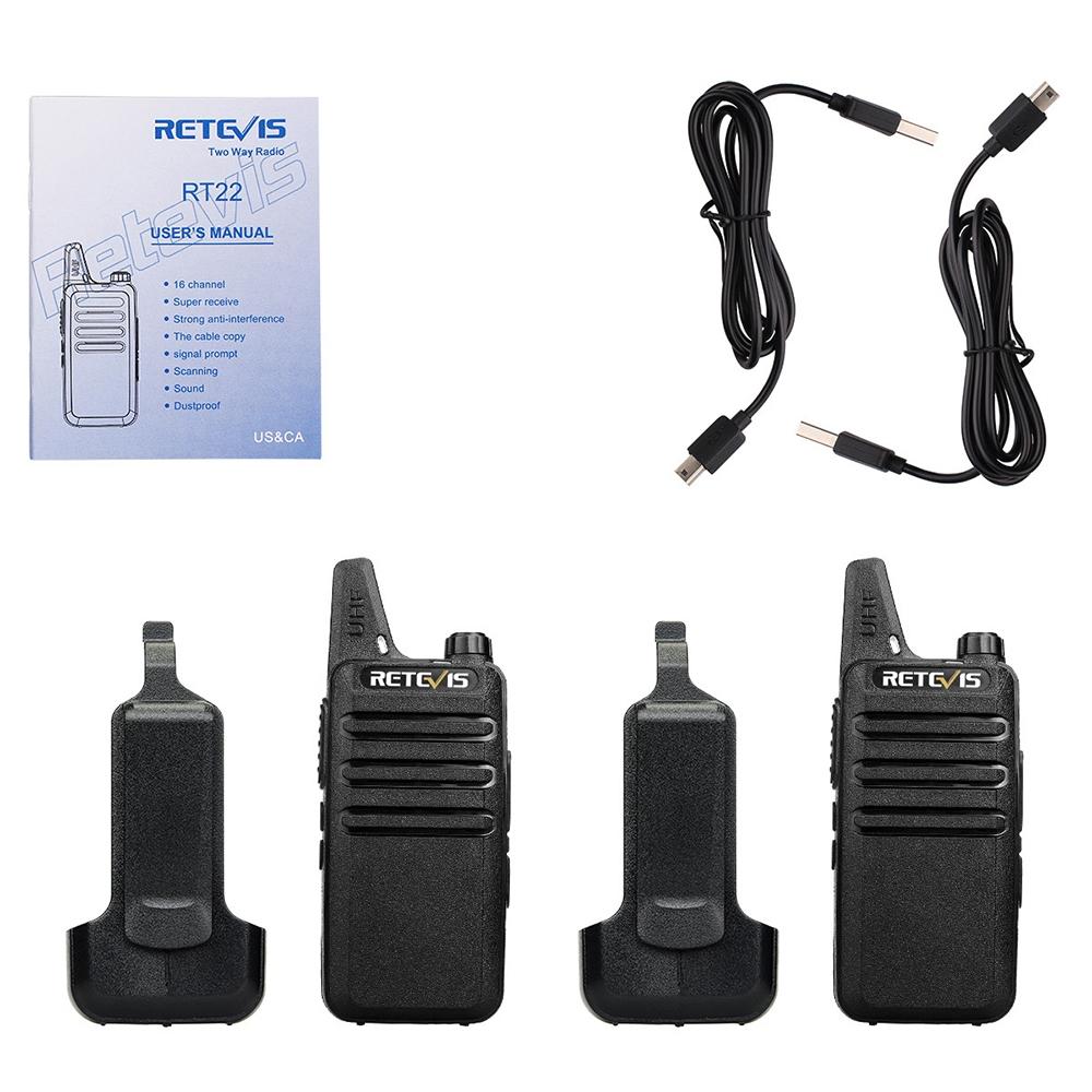 RT22 Mini Walkie Talkie Long Range Two Way Radio for Hotel Security and Team Communication