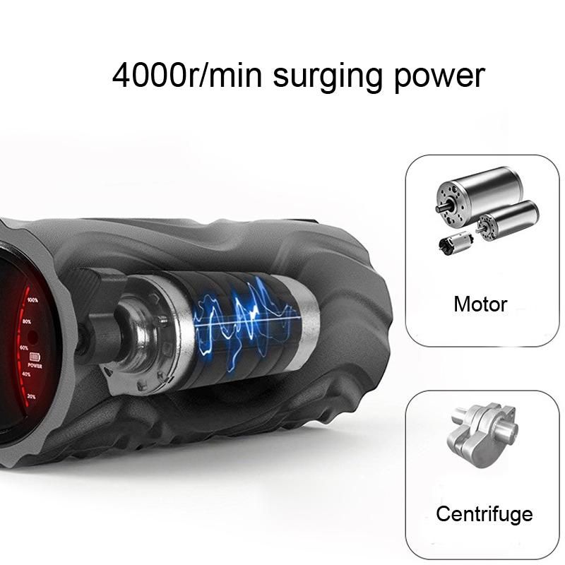Three-Zone Vibration Foam Roller Electric Muscle Recovery Massage Roller USB Rechargeable 5-Speed
