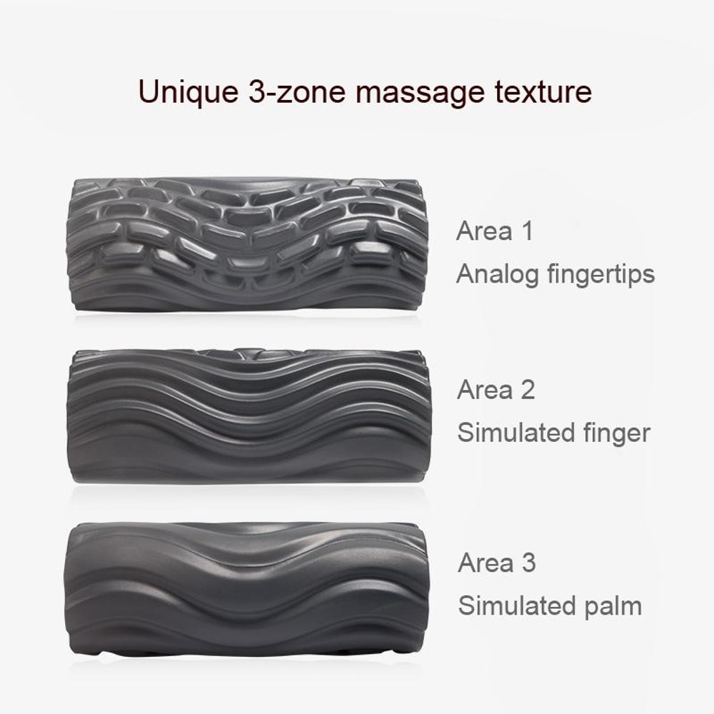 Three-Zone Vibration Foam Roller Electric Muscle Recovery Massage Roller USB Rechargeable 5-Speed