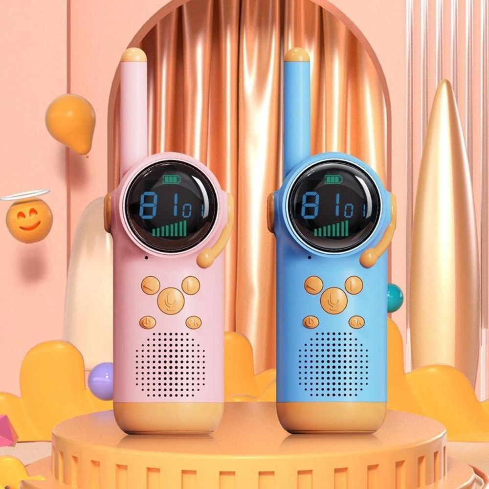 D22 Kids Walkie Talkie Set Long Range Rechargeable Outdoor Communication Toy for Parent Child Adventure