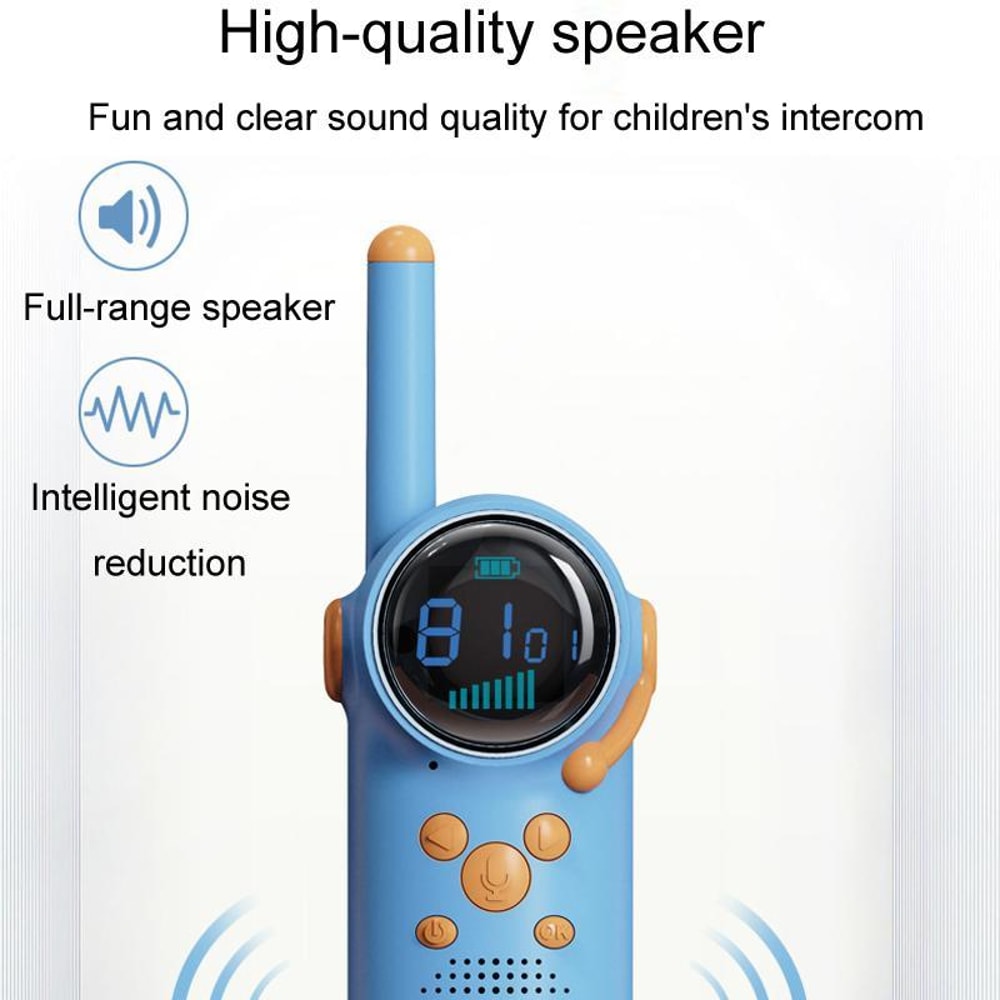 D22 Kids Walkie Talkie Set Long Range Rechargeable Outdoor Communication Toy for Parent Child Adventure