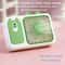 Cute Cartoon Kitten USB Rechargeable Portable Handheld & Desktop Fan, Pink Personal Cooling Device