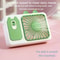 Cute Cartoon Kitten USB Rechargeable Portable Handheld & Desktop Fan, Pink Personal Cooling Device