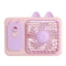 Cute Cartoon Kitten USB Rechargeable Portable Handheld & Desktop Fan, Pink Personal Cooling Device