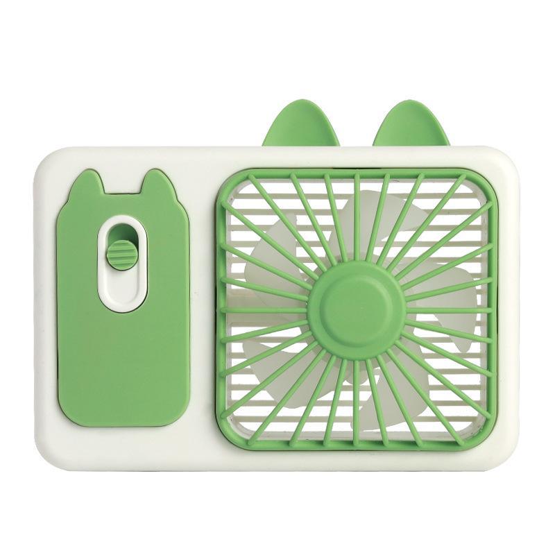 Cute Cartoon Kitten USB Rechargeable Portable Handheld & Desktop Fan, Pink Personal Cooling Device