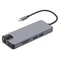 8-in-1 USB-C Docking Station HDMI VGA LAN Multiport Adapter SD Card Reader Grey