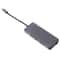8-in-1 USB-C Docking Station HDMI VGA LAN Multiport Adapter SD Card Reader Grey