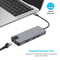 8-in-1 USB-C Docking Station HDMI VGA LAN Multiport Adapter SD Card Reader Grey