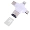 4 in 1 USB C OTG Card Reader with USB 2.0 Micro USB Lightning 8 Pin TF Card Adapter for MacBook PC Phone