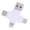 4 in 1 USB C OTG Card Reader with USB 2.0 Micro USB Lightning 8 Pin TF Card Adapter for MacBook PC Phone