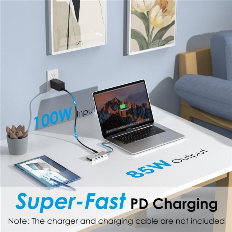 7-in-1 USB C Docking Station 4K HDMI 100W PD SD TF Card Reader Hub