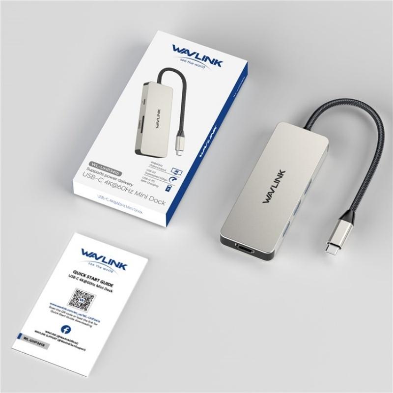 7-in-1 USB C Docking Station 4K HDMI 100W PD SD TF Card Reader Hub