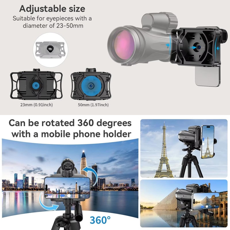 WiFi 2MP Digital Eyepiece Camera for Microscope & Telescope App Control