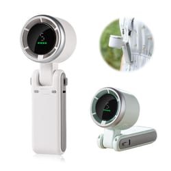 hat-prince foldable neck fan 3600mah usb rechargeable turbo cooling fan digital display