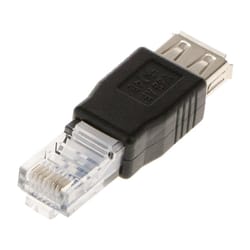 rj45 male to usb-a female adapter black network converter for stable device connectivity