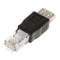 RJ45 Male to USB-A Female Adapter Black Network Converter for Stable Device Connectivity