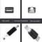 RJ45 Male to USB-A Female Adapter Black Network Converter for Stable Device Connectivity