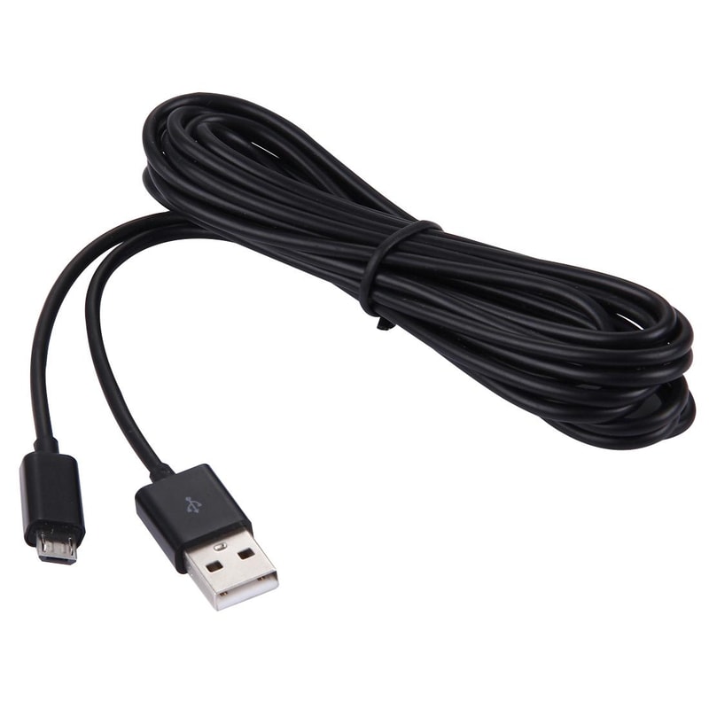3m Micro USB Data & Charging Cable High Speed Sync Lead Black