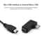 90 Degree Mini USB Female to Micro USB Male Adapter Right Angle Micro USB Converter